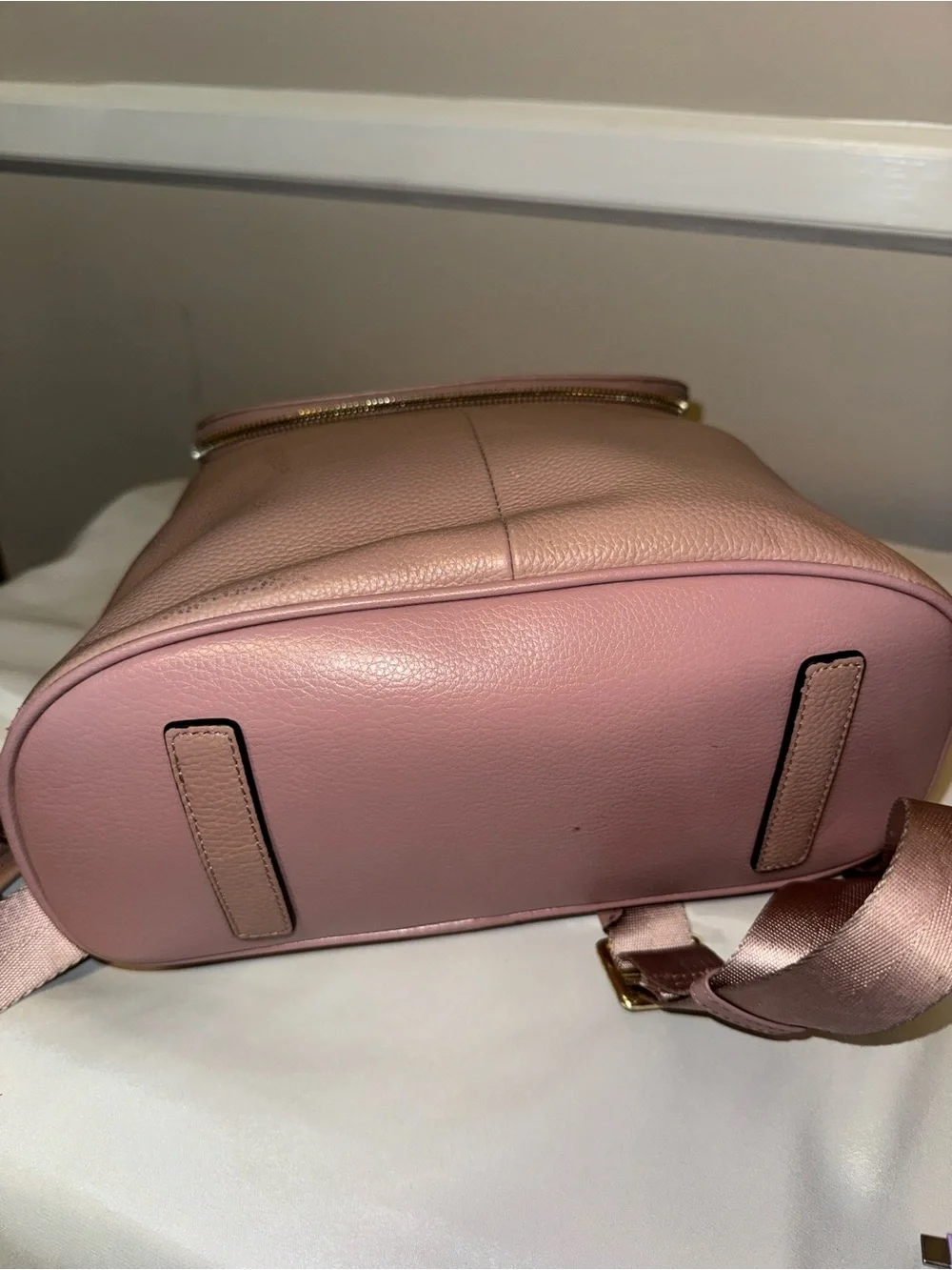 Cluci Vintage Women's Blush Pink Textured Leather Backpack